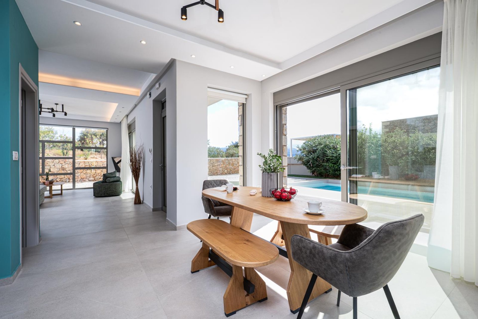 Modern Stone Villa with Private Pool and Panoramic Mountain Views - Apokoronas, Crete — 6