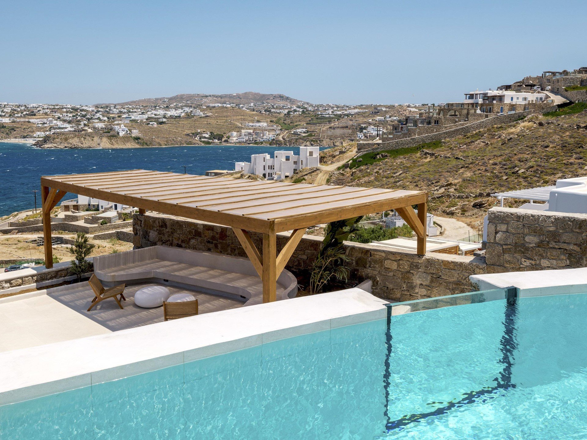Contemporary 6-Bedroom Villa with Panoramic Sea Views in Mykonos — 3