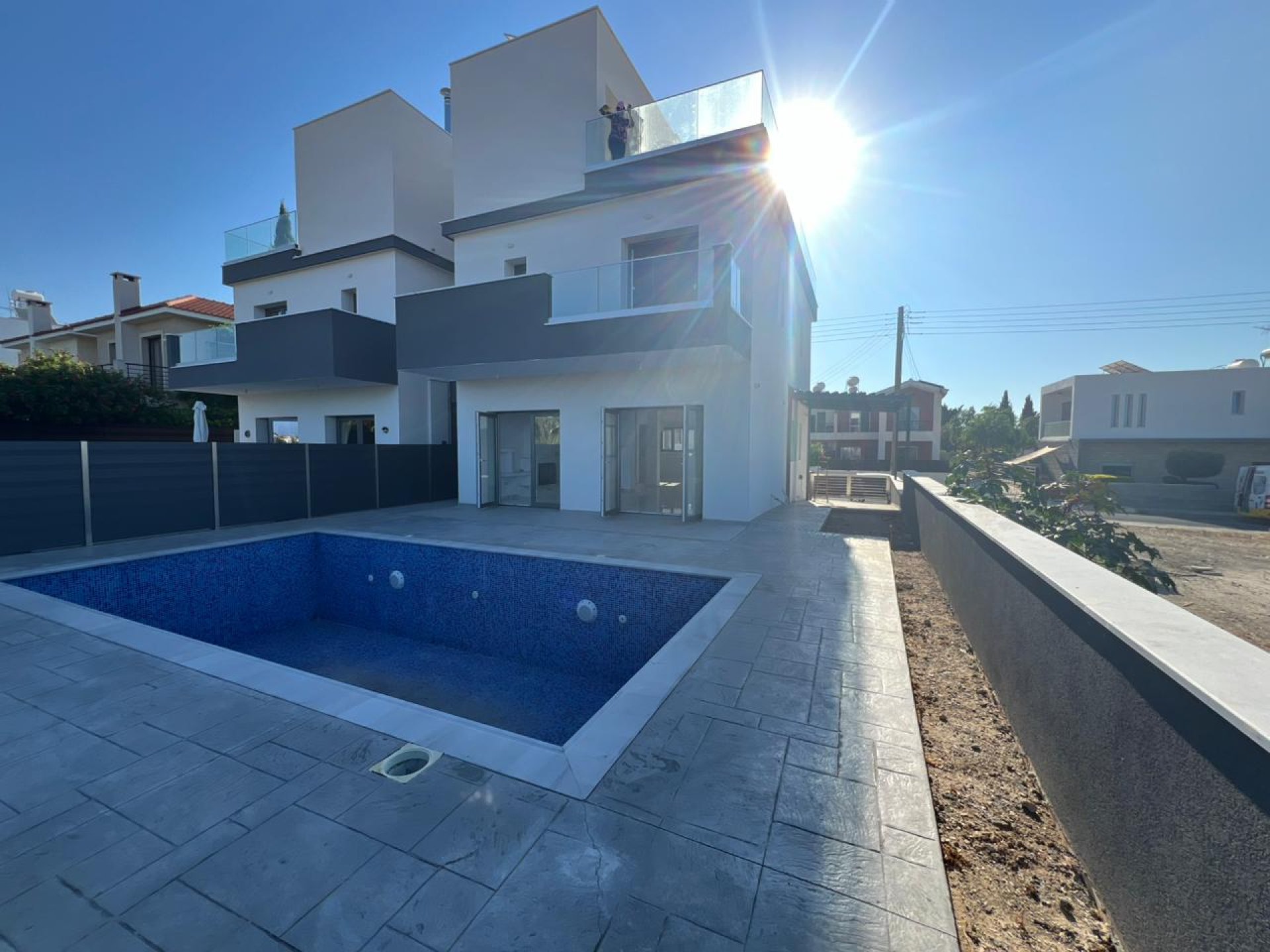 Contemporary Coastal Villa with Private Pool in Mandria, Paphos — 1