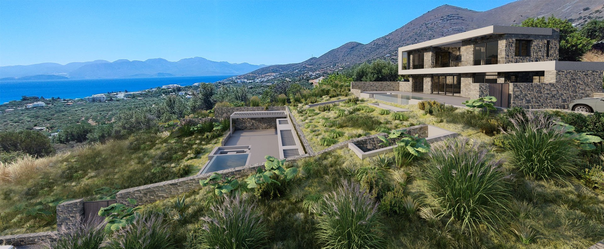 Villa Noeira – Unique Cave Villa with Panoramic Sea Views in Elounda — 1