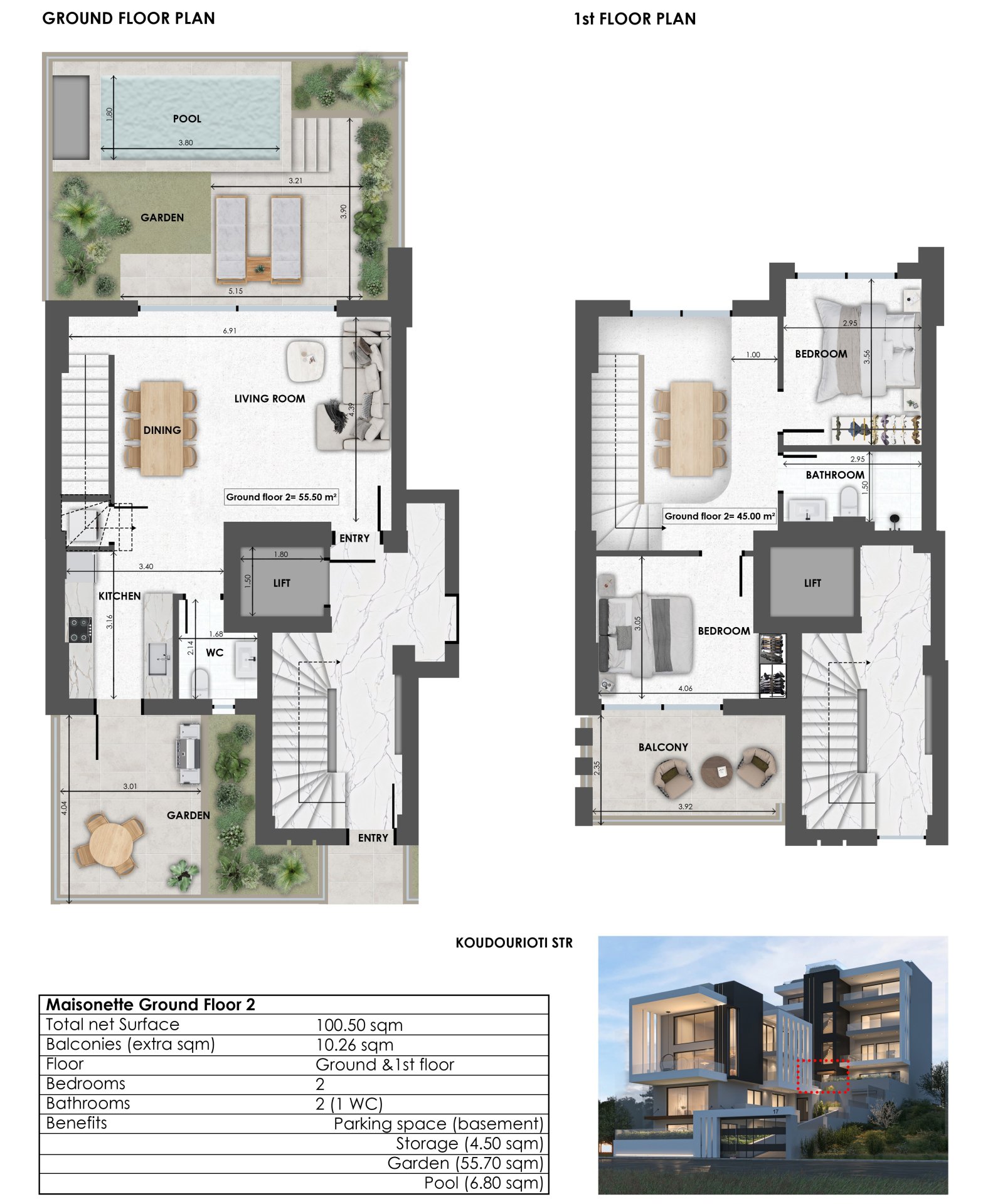 Elegant 2-Bedroom Ground-Floor Home with Garden & Pool in Vrilissia — 1